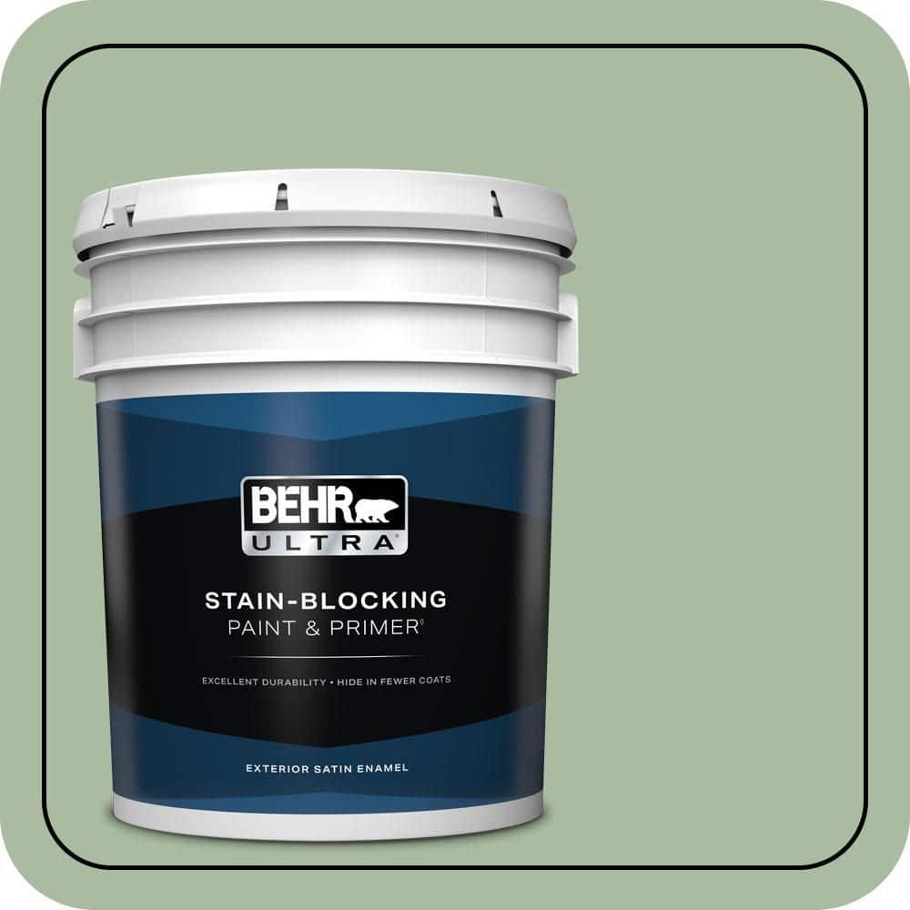 BEHR ULTRA 5 gal. #T17-07 Balanced Satin Enamel Exterior Paint & Primer