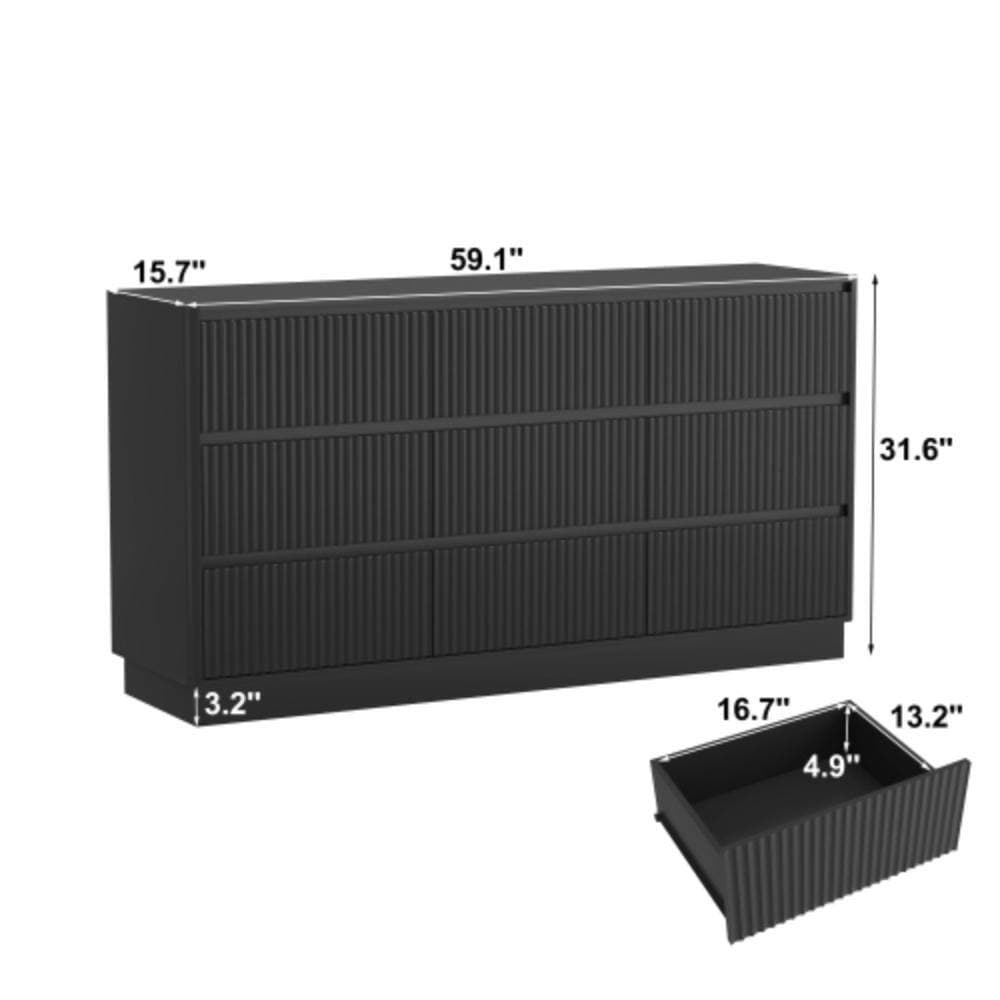 Unbranded 59.1 in. W x 15.7 in. D x 31.6 in. H Bathroom Black Linen Cabinet (2)