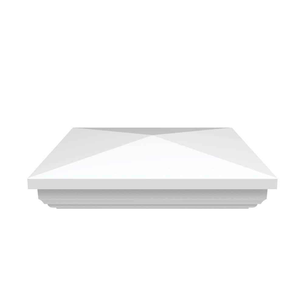 Barrette Outdoor Living Louvered 6 in. x 6 in. White Vinyl New England Fence Post Top (3)