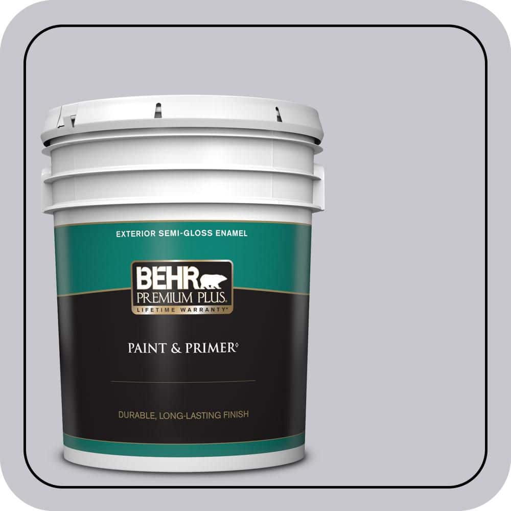 BEHR PREMIUM PLUS 5 gal. #N550-2 Centre Stage Semi-Gloss Enamel Exterior Paint & Primer