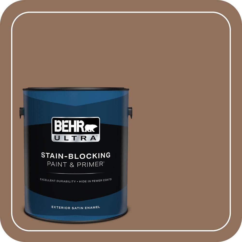 BEHR ULTRA 1 gal. #N240-6 Wild Mustang Satin Enamel Exterior Paint & Primer