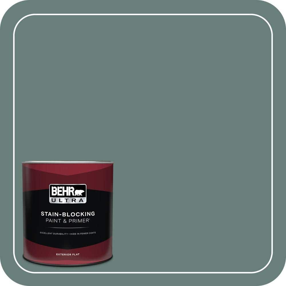 BEHR ULTRA 1 qt. #N430-5 Aspen Valley Flat Exterior Paint & Primer