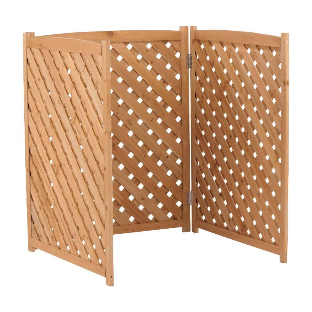 Runesay Air Conditioner Fence Screen Outside, Privacy Fence 3 Panels to Hide AC & Trash Enclosure