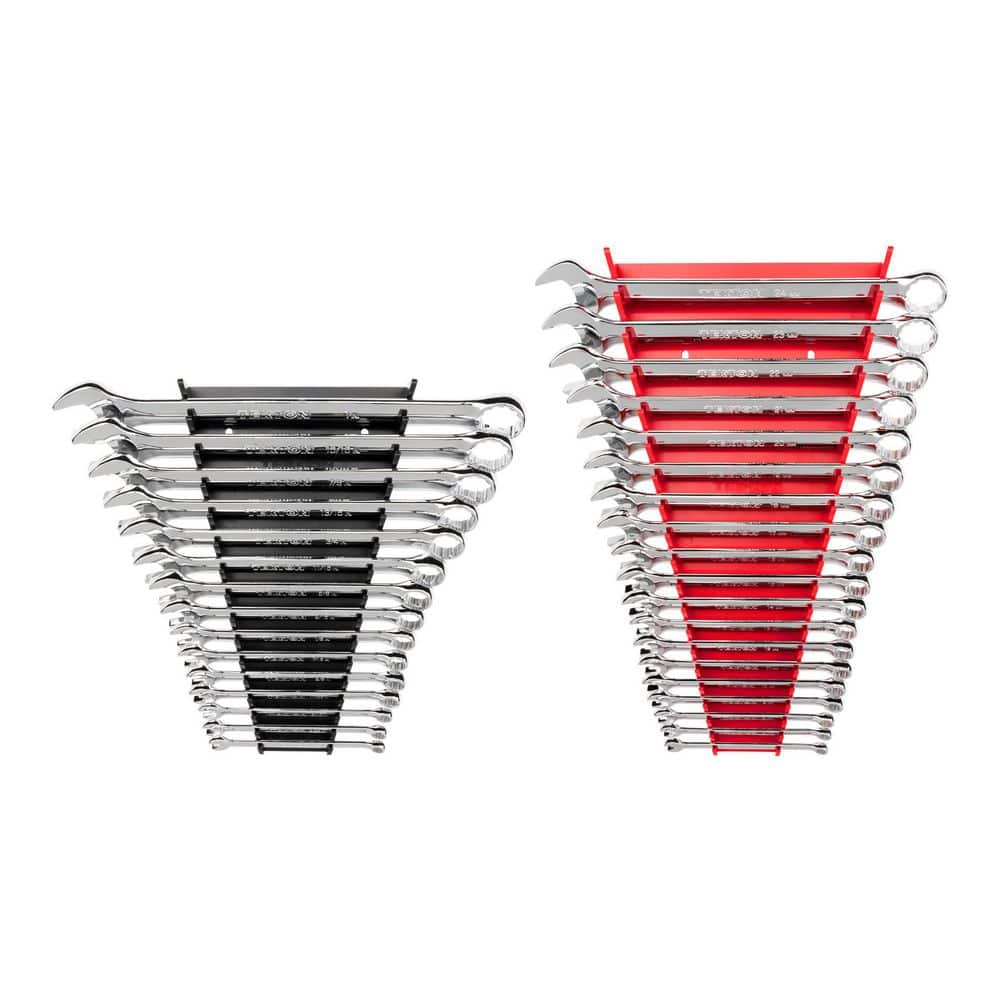 TEKTON Combination Wrench Set, 34-Piece (1/4-1 in., 6-24 mm) - Rack (1)