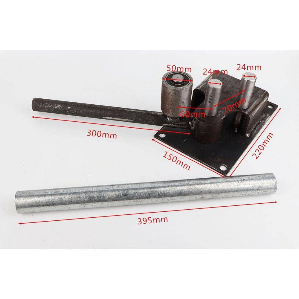 KIWDZFU Manual Steel Rod Bender 4-14 mm Diameter Medium Size Metalworking Hand Tool for DIY with Solid and Hollow Handles (3)