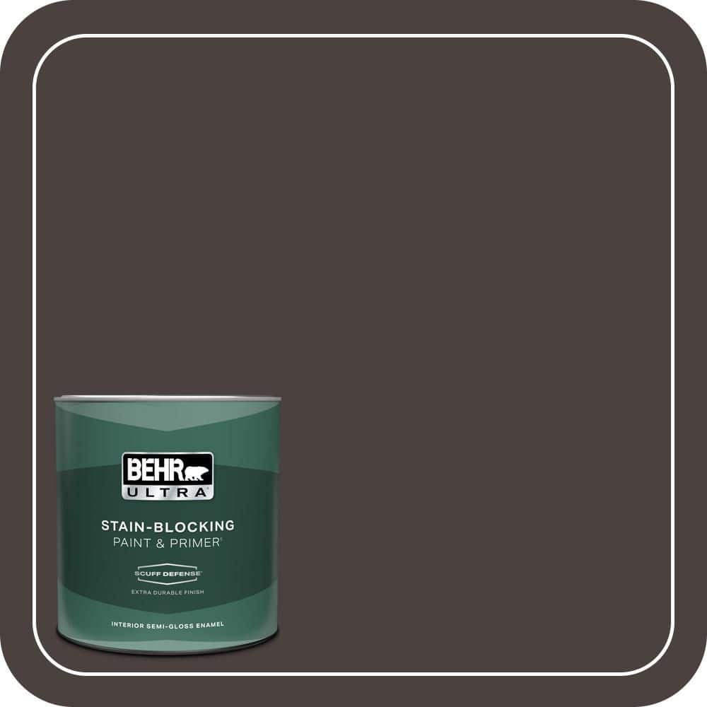 BEHR ULTRA 1 qt. #PPU5-20 Sweet Molasses Extra Durable Semi-Gloss Enamel Interior Paint & Primer