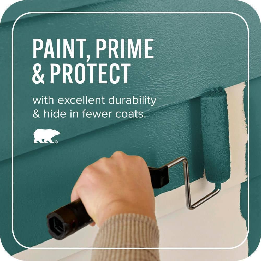 BEHR ULTRA 5 gal. #MQ6-05 Verdant Forest Satin Enamel Exterior Paint & Primer (3)