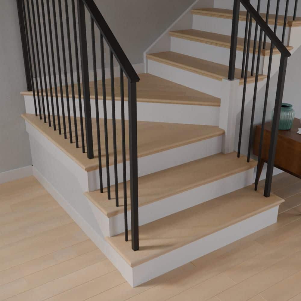 Stairtek Retread 0.75 in. x 5.25 in. x 48 in. Prefinished Shenandoah White Oak Wood Stair Landing Tread (2)
