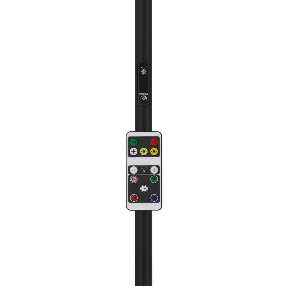 Quoizel Arlen 65 in. Matte Black Modern Integrated LED Dimmable and Color Temperature Adjustable Standard Floor Lamp (4)