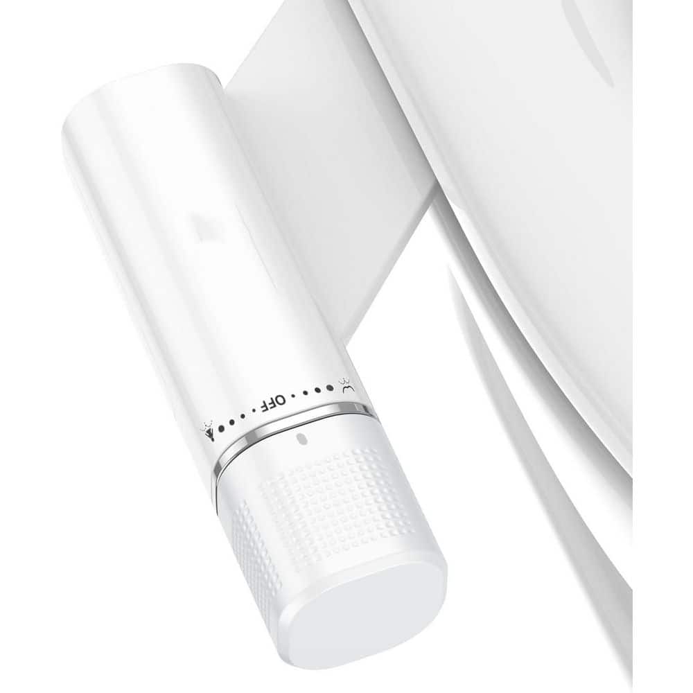 Wudkey Ultra-Slim Bidet Attachment, Retractable Dual Nozzles, Non-Electric Bidet Attachment for Toilet Seat, White (1)