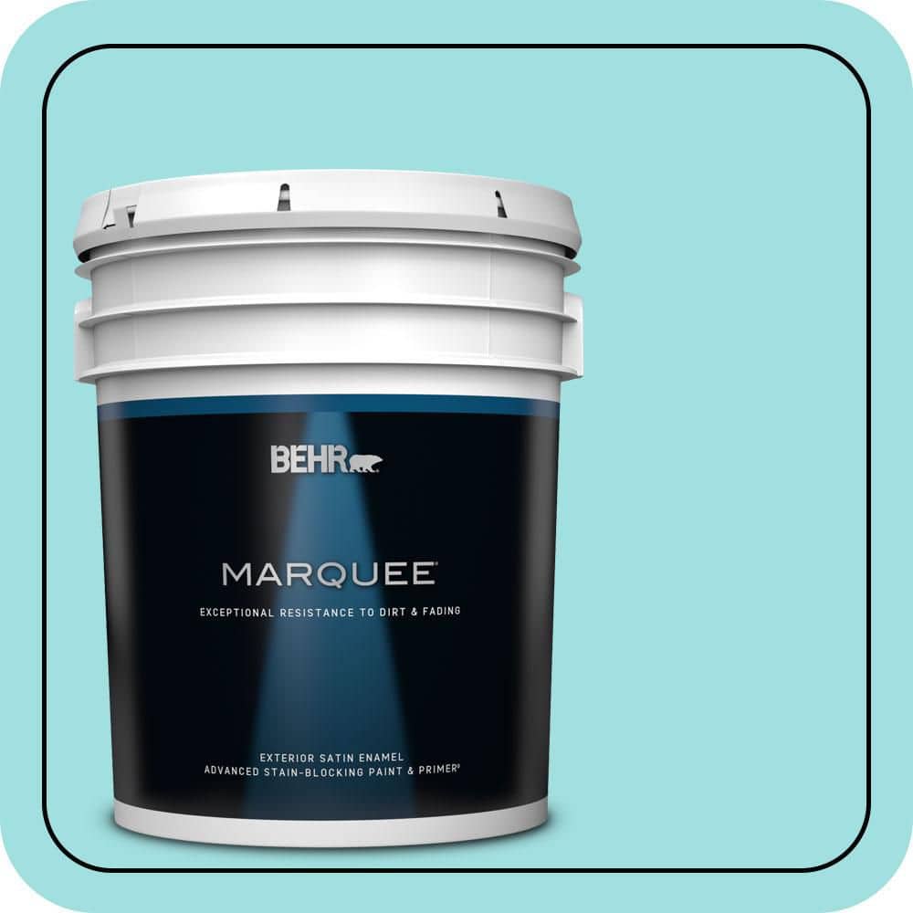 BEHR MARQUEE 5 gal. #CE-02 Mermaid Tears Satin Enamel Exterior Paint & Primer