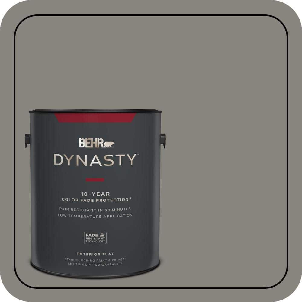 BEHR DYNASTY 1 gal. #PPU24-07 Barnwood Gray Flat Exterior Stain-Blocking Paint & Primer