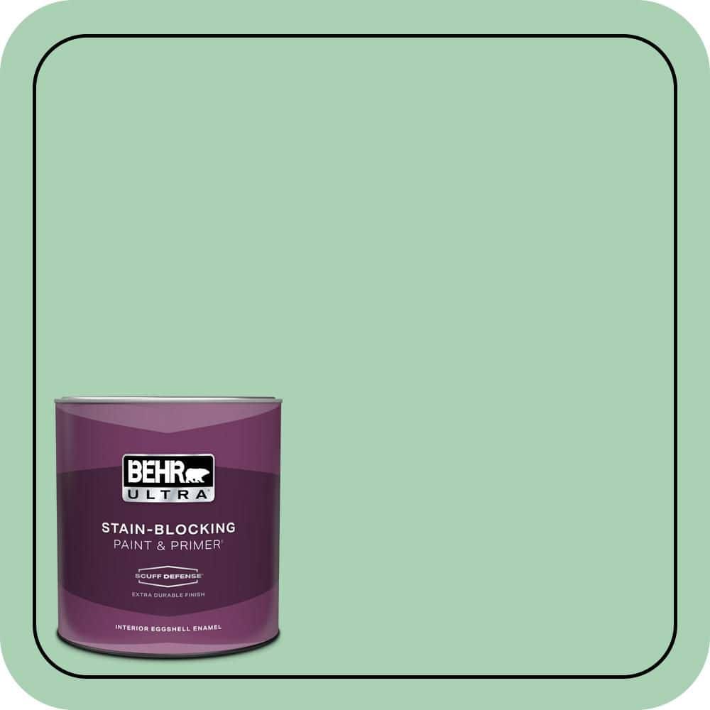 BEHR ULTRA 1 qt. #460D-4 Aloe Essence Extra Durable Eggshell Enamel Interior Paint & Primer