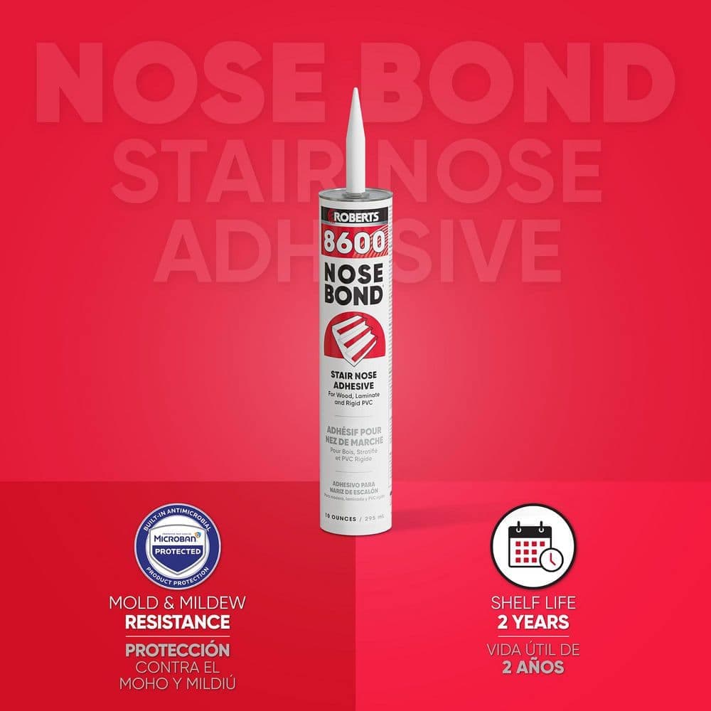 ROBERTS 8600 Nosebond Beige 10 oz. Wood, Laminate, and Rigid PVC Stair Nose Adhesive in Beige (3)