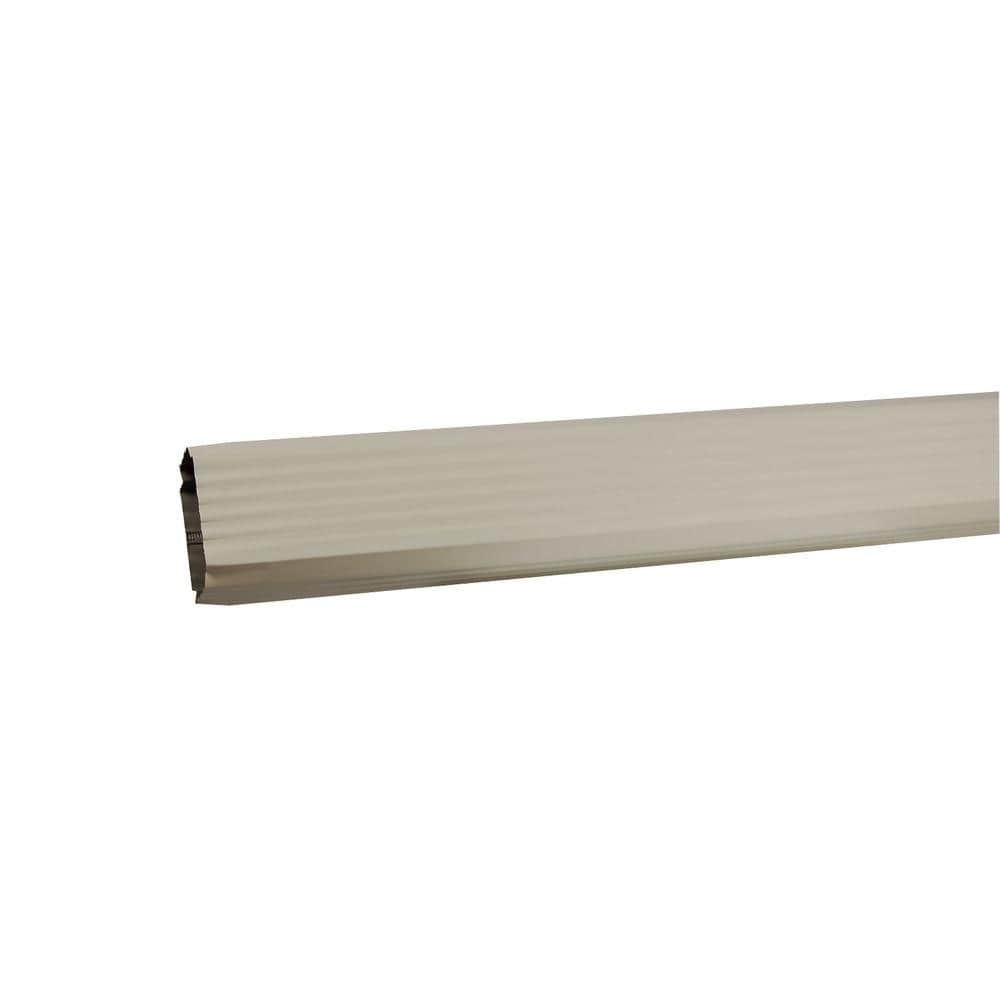 Amerimax 3 in. x 4 in. x 10 ft. Bone Linen Aluminum Downspout