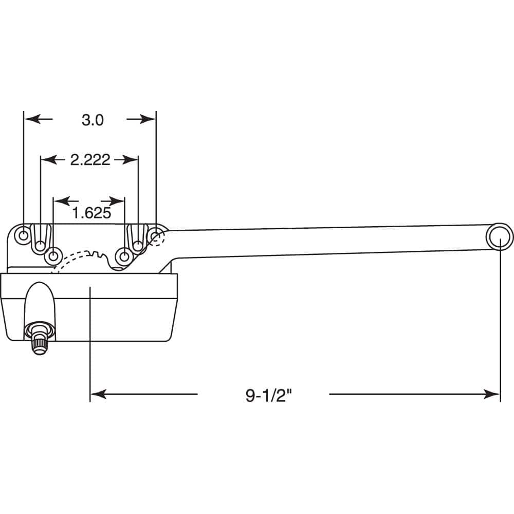 Prime-Line 9-1/2 in. Single-Arm Right-Hand Casement Operator (2)