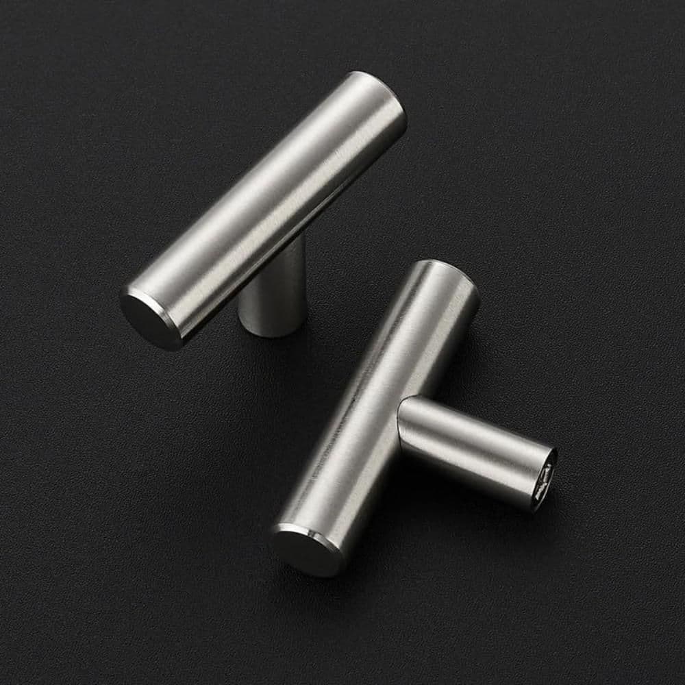 Numhew 40-Pack 2 in. Brushed Nickel Kitchen Cabinet Knobs, Stainless Steel Single Hole T Bar Cabinet Pulls (2)