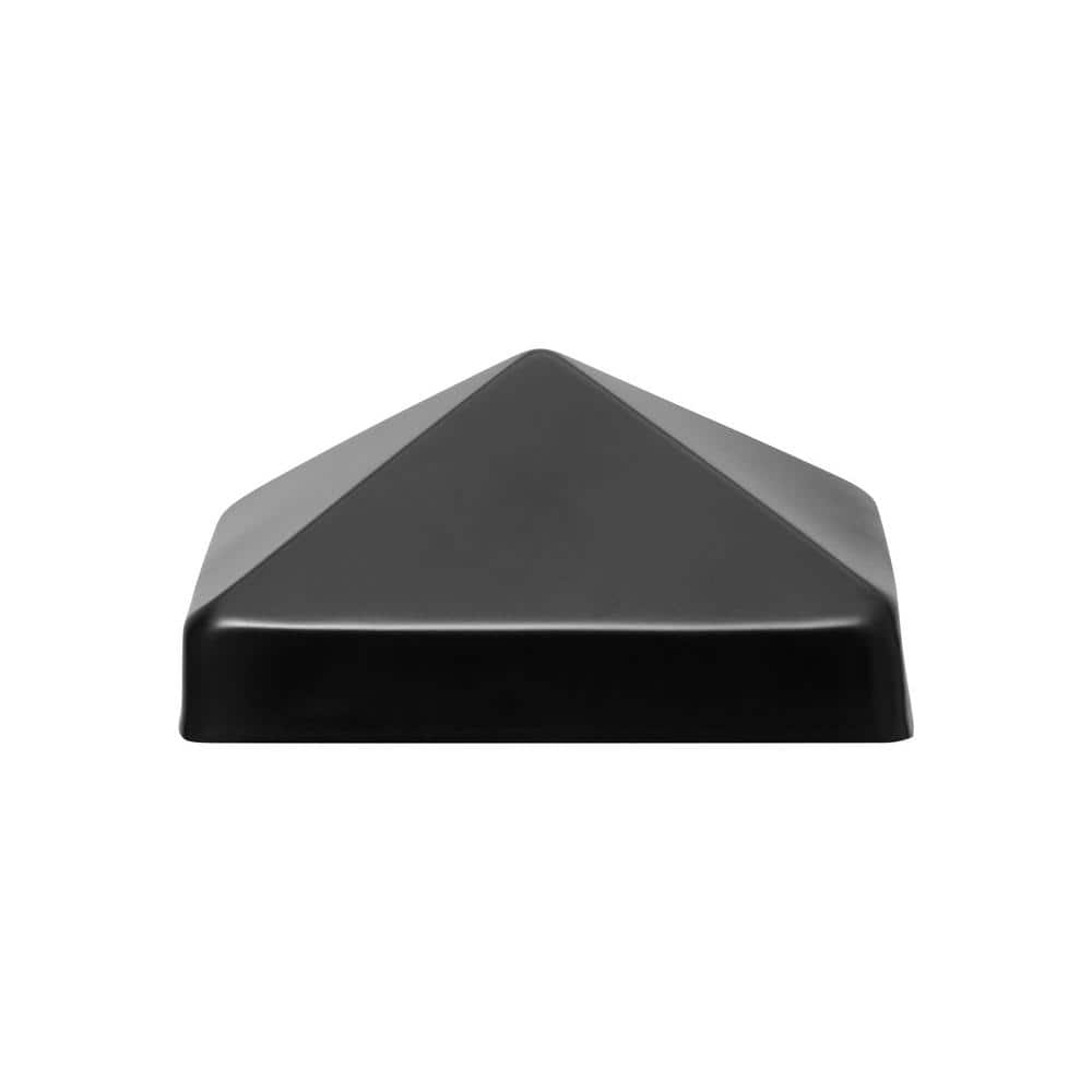 Protectyte 6 in. x 6 in. Black Stainless Steel Pyramid Post Cap with 3/4 in. Lip