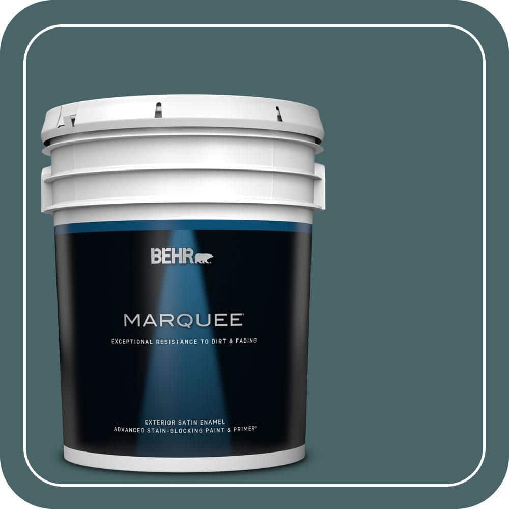 BEHR MARQUEE 5 gal. #MQ6-02 Walk Me Home Satin Enamel Exterior Paint & Primer