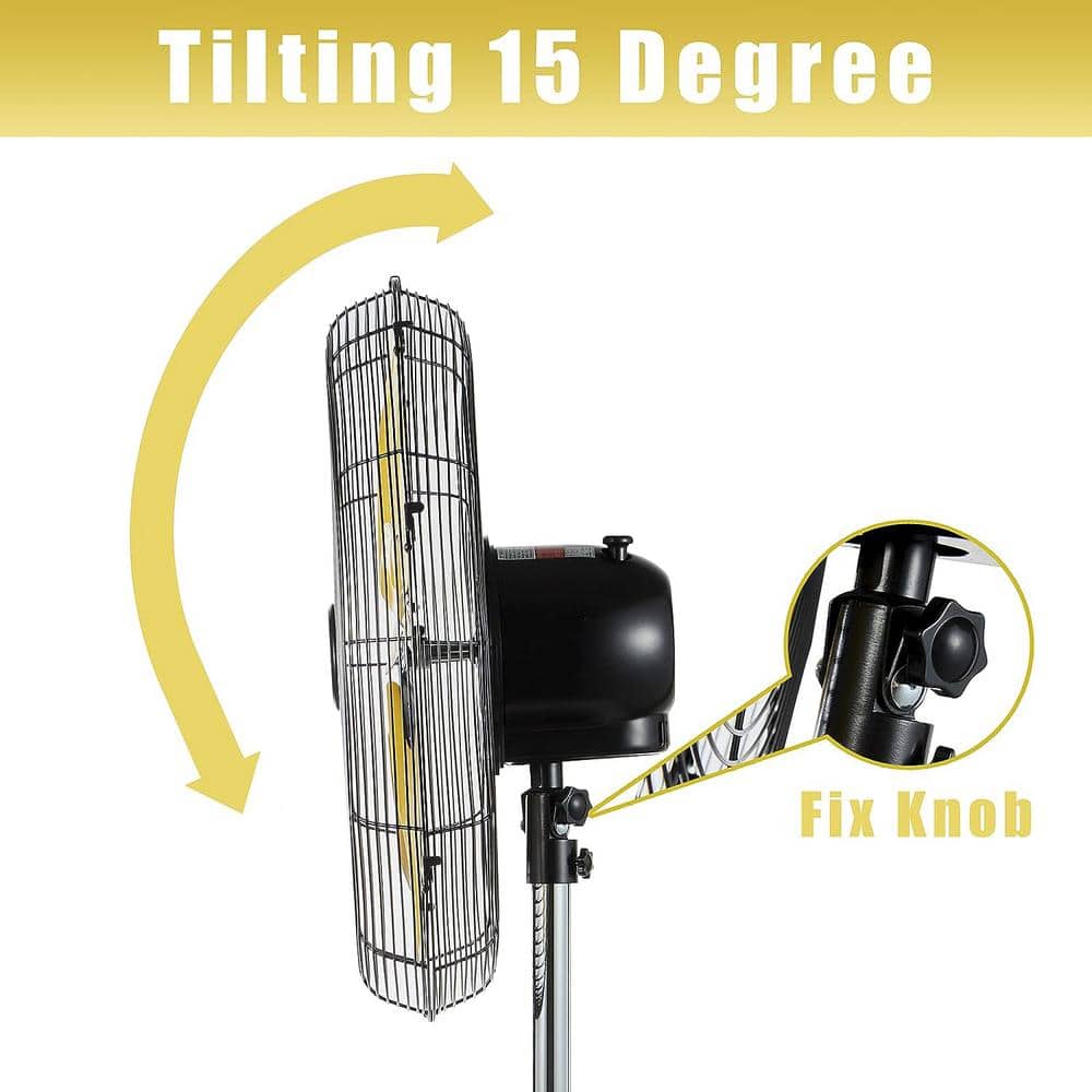 Edendirect Heavy-Duty High-Speed Floor-Standing Oscillating Pedestal Fan for Commercial or Industrial (2)