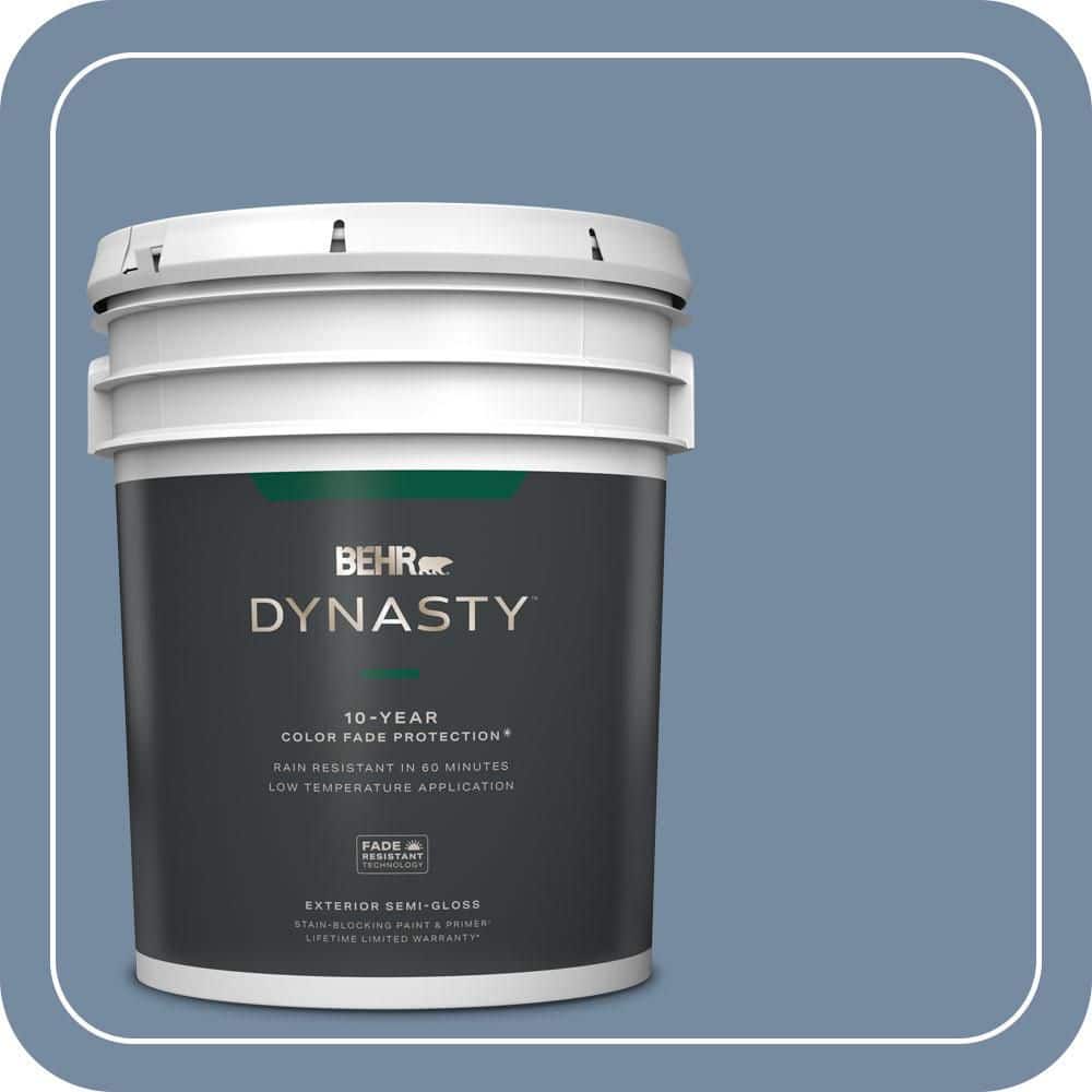 BEHR DYNASTY 5 gal. #PPU15-09 Hilo Bay Semi-Gloss Enamel Exterior Stain-Blocking Paint & Primer