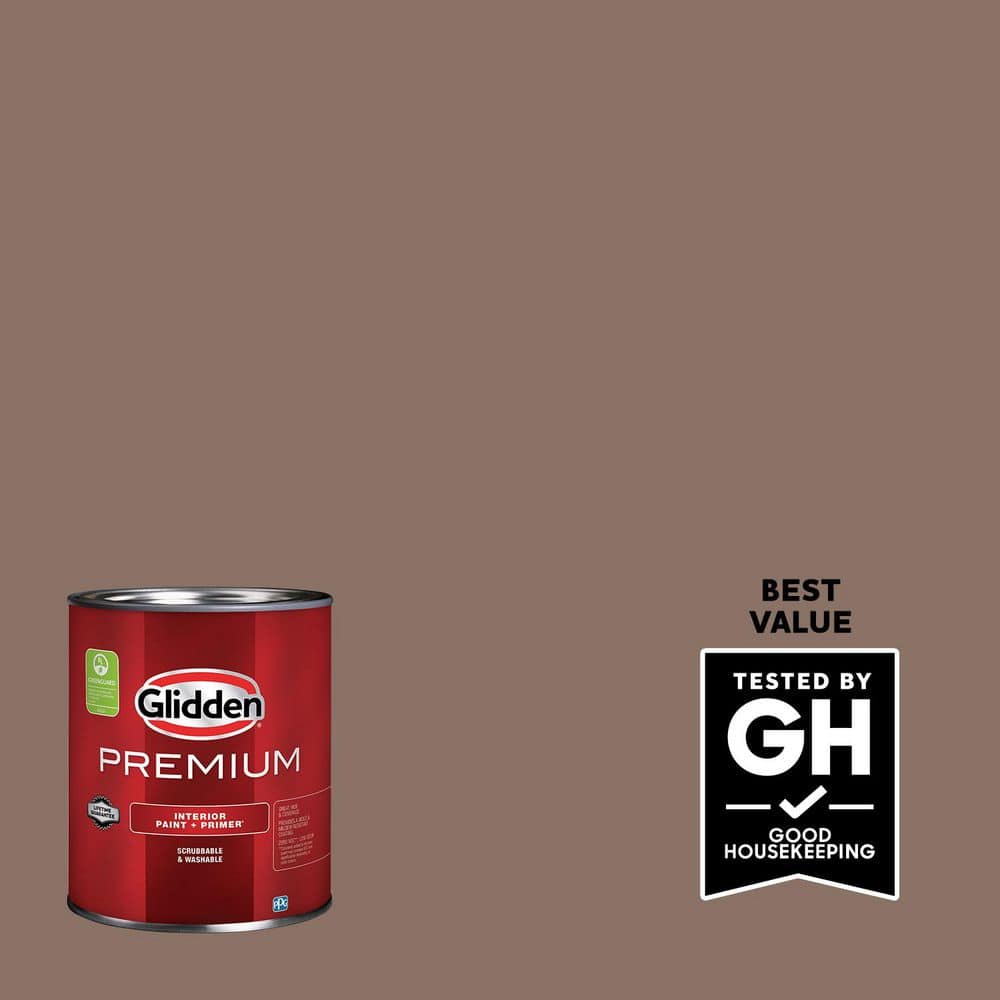 Glidden Premium 1-qt. PPG1073-6 Derby Brown Flat Interior Latex Paint