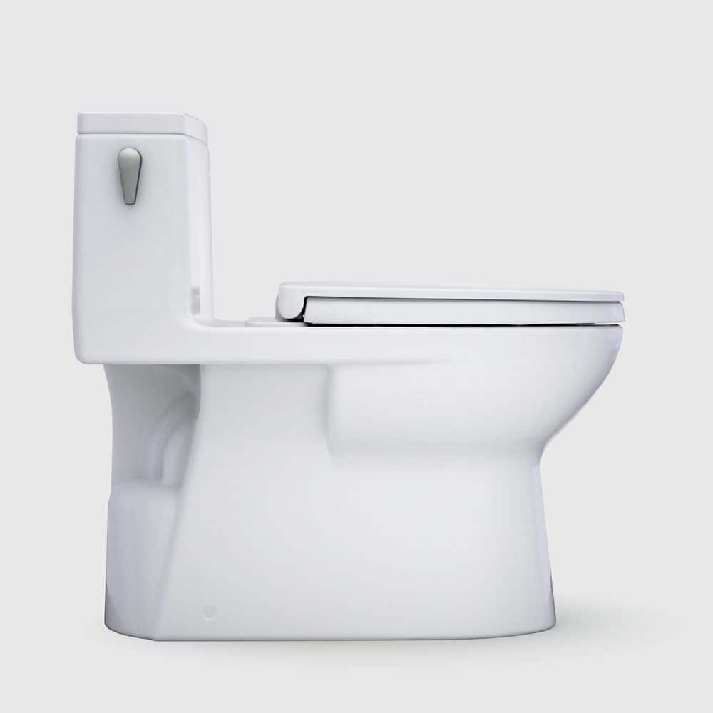 TOTO Redington 12 in. Rough In 1-Piece 1.28 GPF Single Flush Elongated Toilet in Cotton White, Soft Close Seat Included (2)