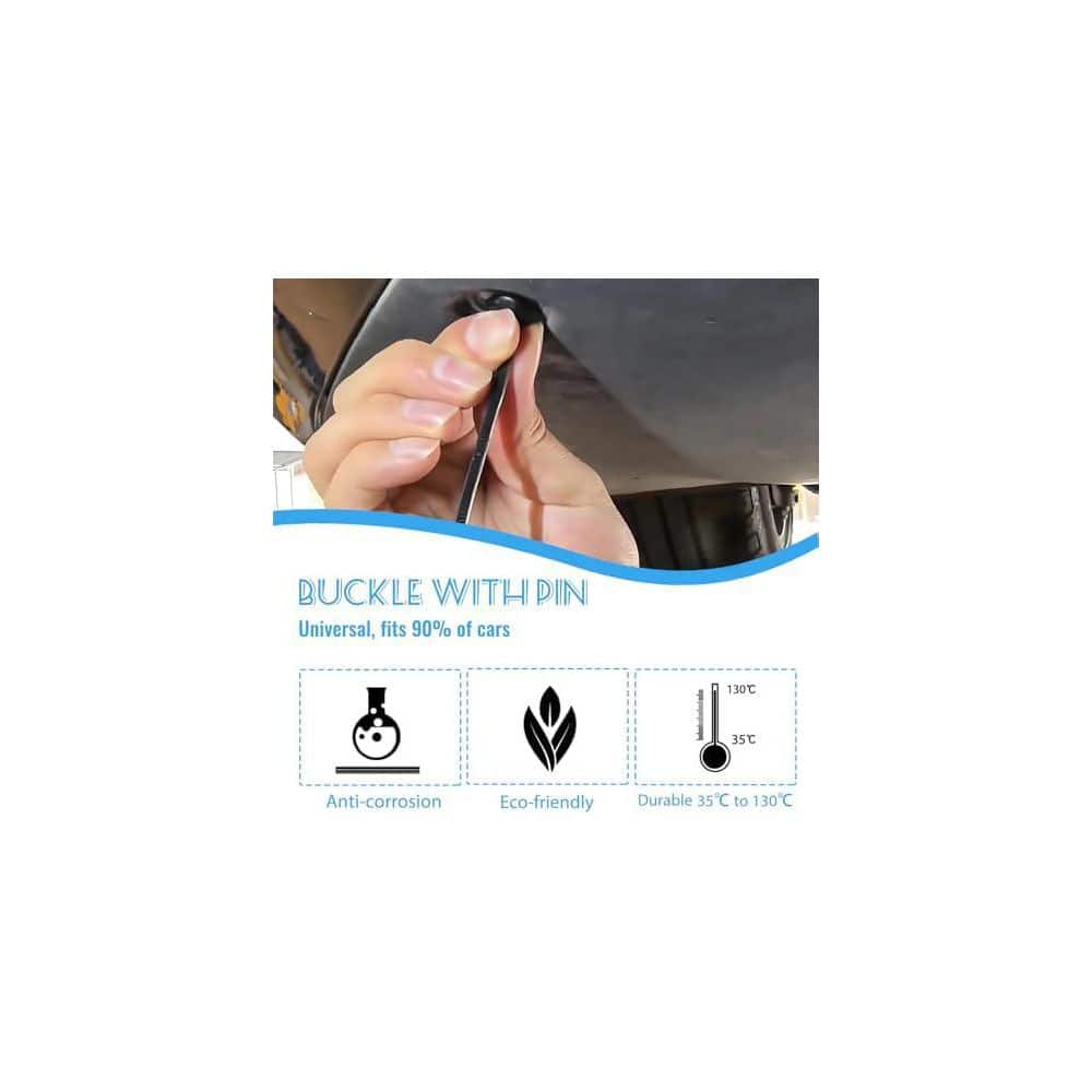 Yichuhaoxi Nylon Universal Cable Tie Buckle Plastic Zipper Clips Small Automotive Fastening Black 50-Pack (3)