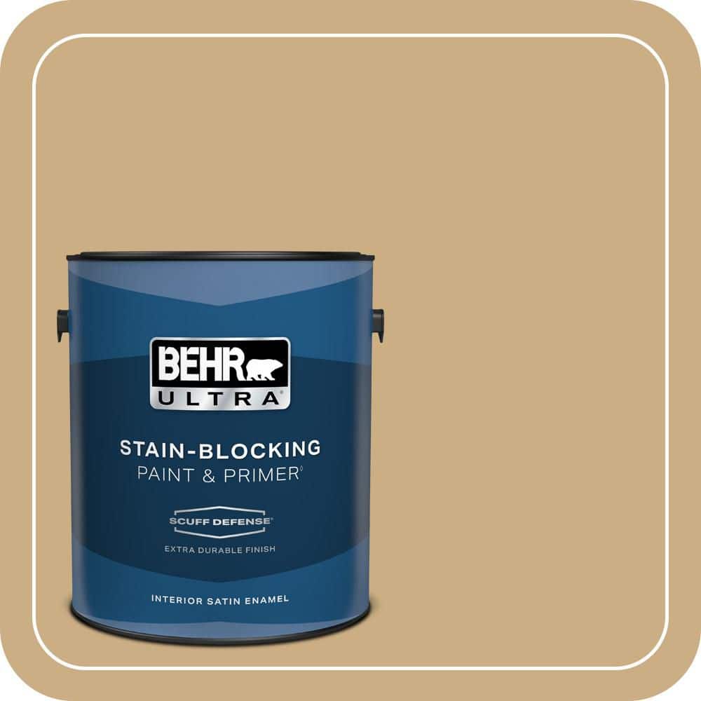 BEHR ULTRA 1 gal. #MQ2-13 Harvest Home Extra Durable Satin Enamel Interior Paint & Primer