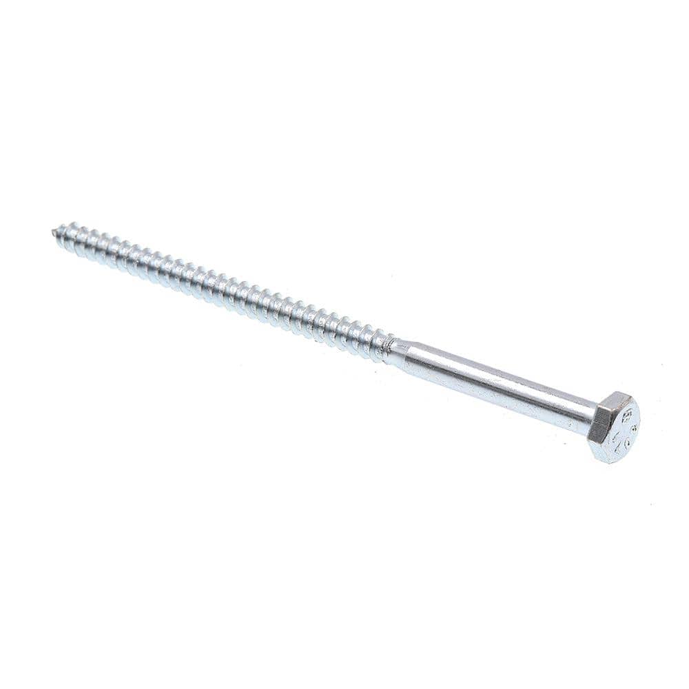 Prime-Line 1/4 in. x 5 in. A307 Grade A Zinc Plated Steel Hex Lag Screws (50-Pack) (1)