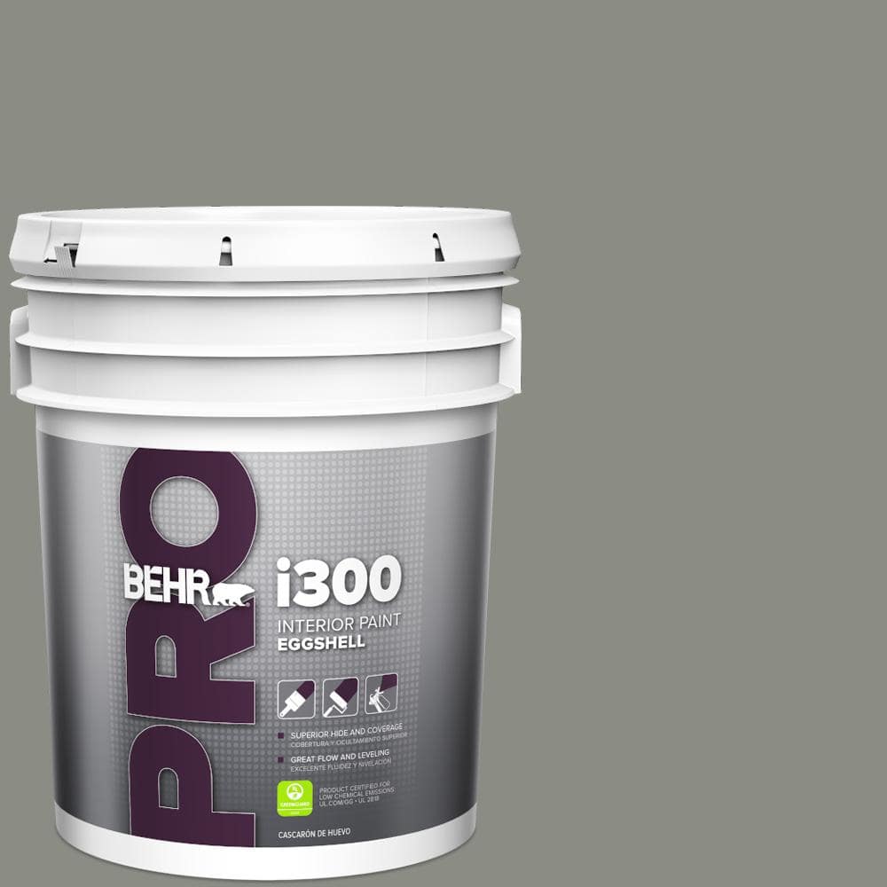 BEHR PRO 5 gal. #N380-5 Naturalist Gray Eggshell Interior Paint