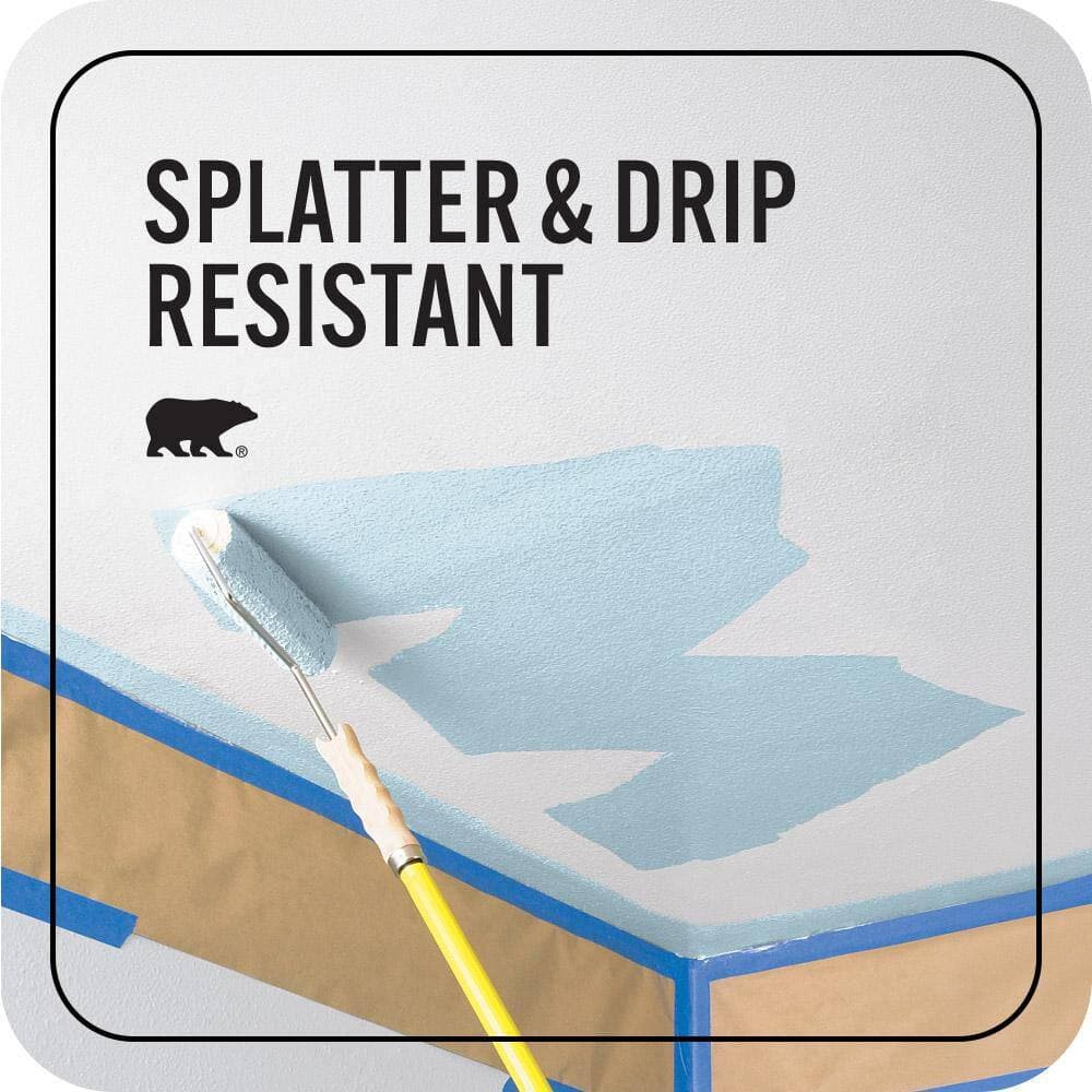 BEHR ULTRA 1 gal. #M490-1 Breezy Blue Ceiling Flat Interior Paint and Primer (4)