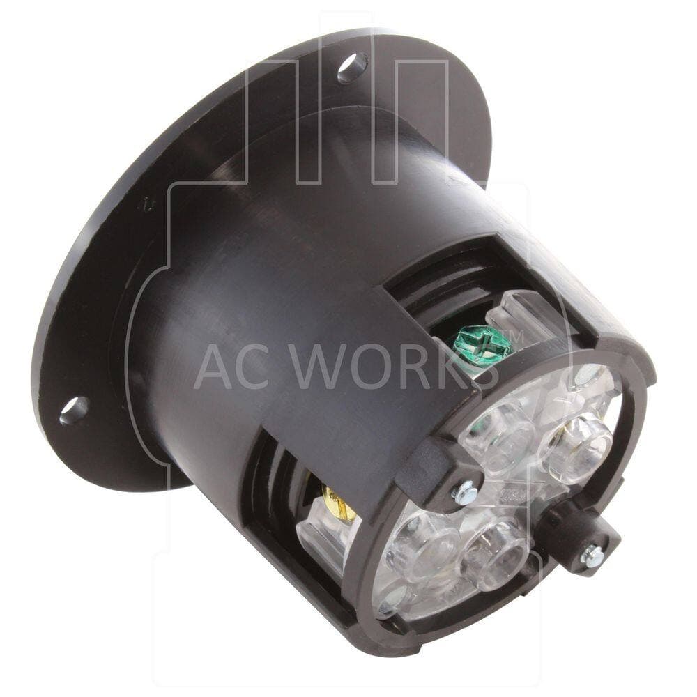 AC WORKS 3-Phase 30A 250V L15-30R Flanged Outlet UL and C-UL Listed (3)