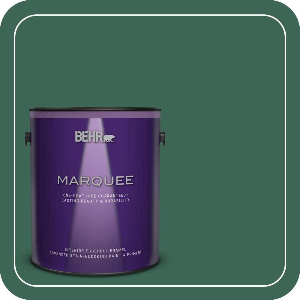BEHR MARQUEE 1 gal. #480D-7 Isle of Pines Eggshell Enamel Interior Paint & Primer (1)