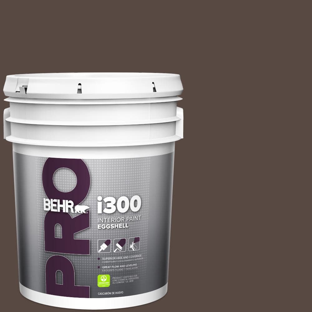 BEHR PRO 5 gal. #780B-7 Bison Brown Eggshell Interior Paint