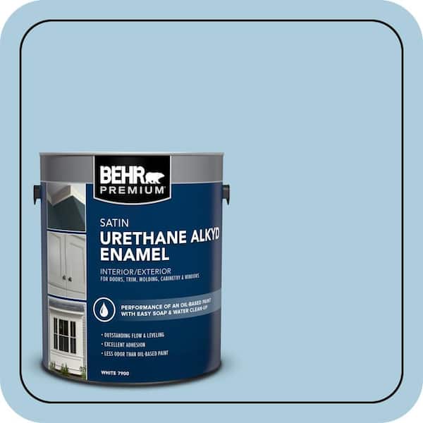 BEHR PREMIUM 1 gal. #M500-2 Early September Urethane Alkyd Satin Enamel Interior/Exterior Paint (2)