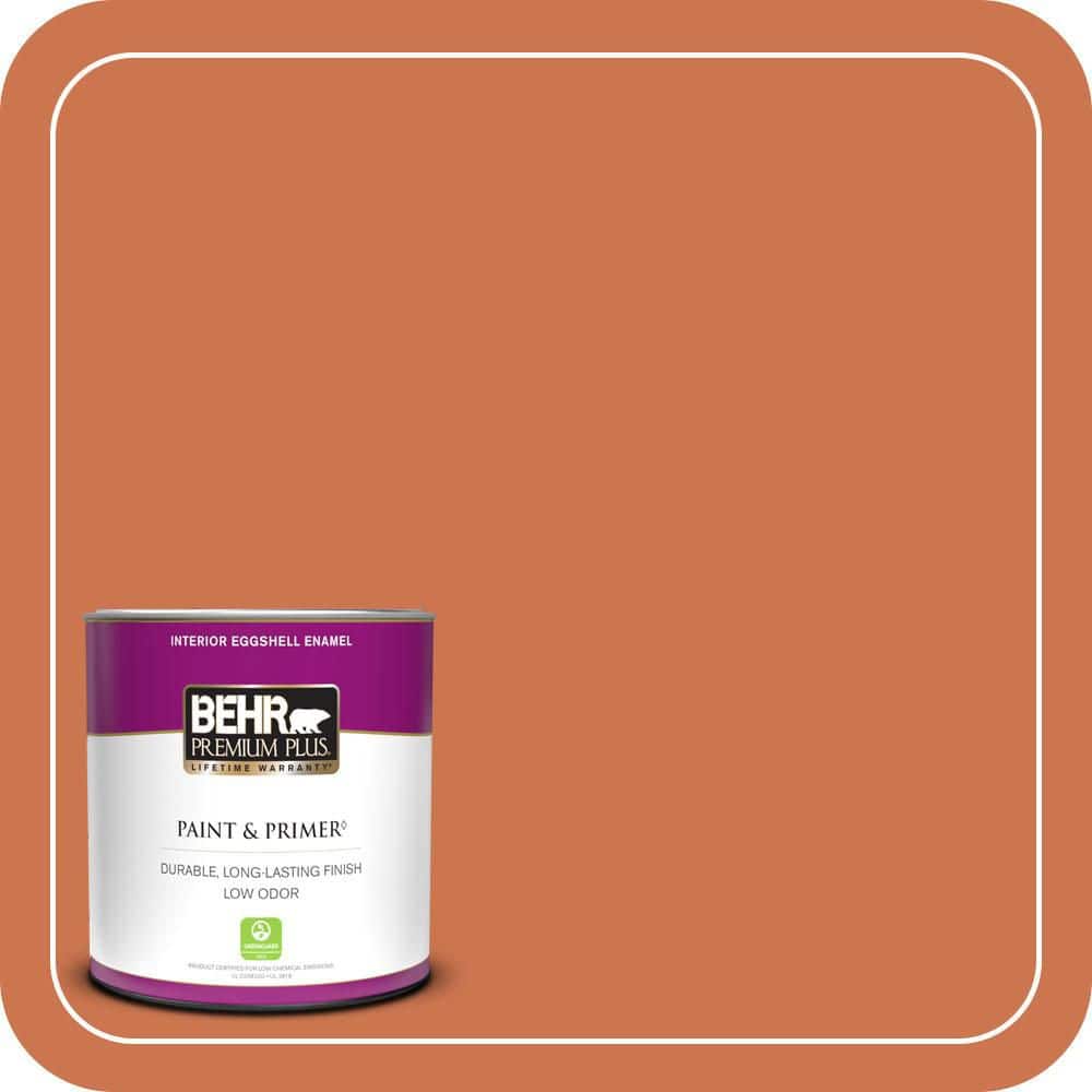 BEHR PREMIUM PLUS #PMD-103 Sweet Carrot Enamel & Primer Color Sample