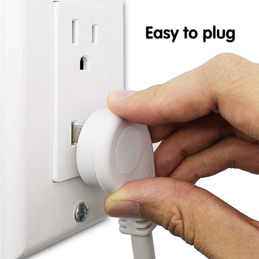 Unbranded 1 ft. 14 Gauge 3-Conductor Heavy Duty Indoor Extension Cord Flat Plug Tri-Tap Lighted End White 3 Pack (3)