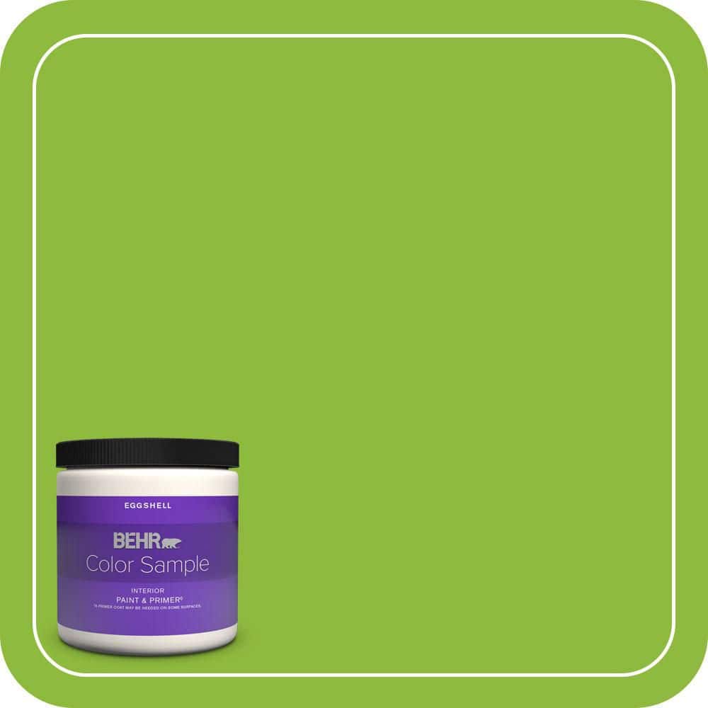 BEHR PREMIUM PLUS #S-G-420 Limeade Interior/Exterior Paint & Primer Color Sample (1)