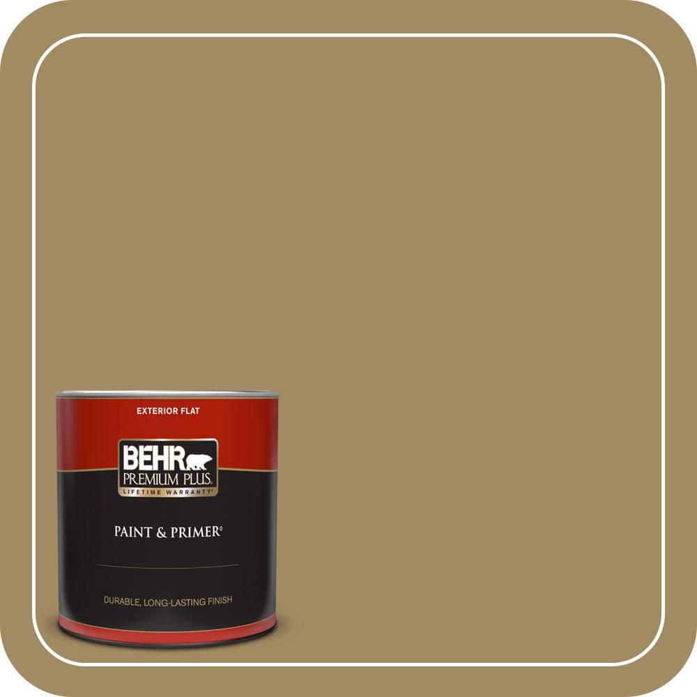 BEHR PREMIUM PLUS 1 qt. #S320-6 Garden Salt Green Flat Exterior Paint & Primer