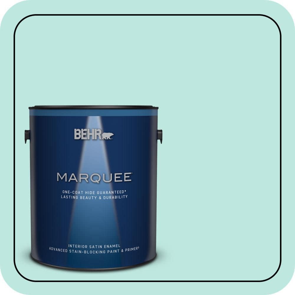 BEHR MARQUEE 1 gal. #490A-2 Cool Jazz Satin Enamel Interior Paint & Primer