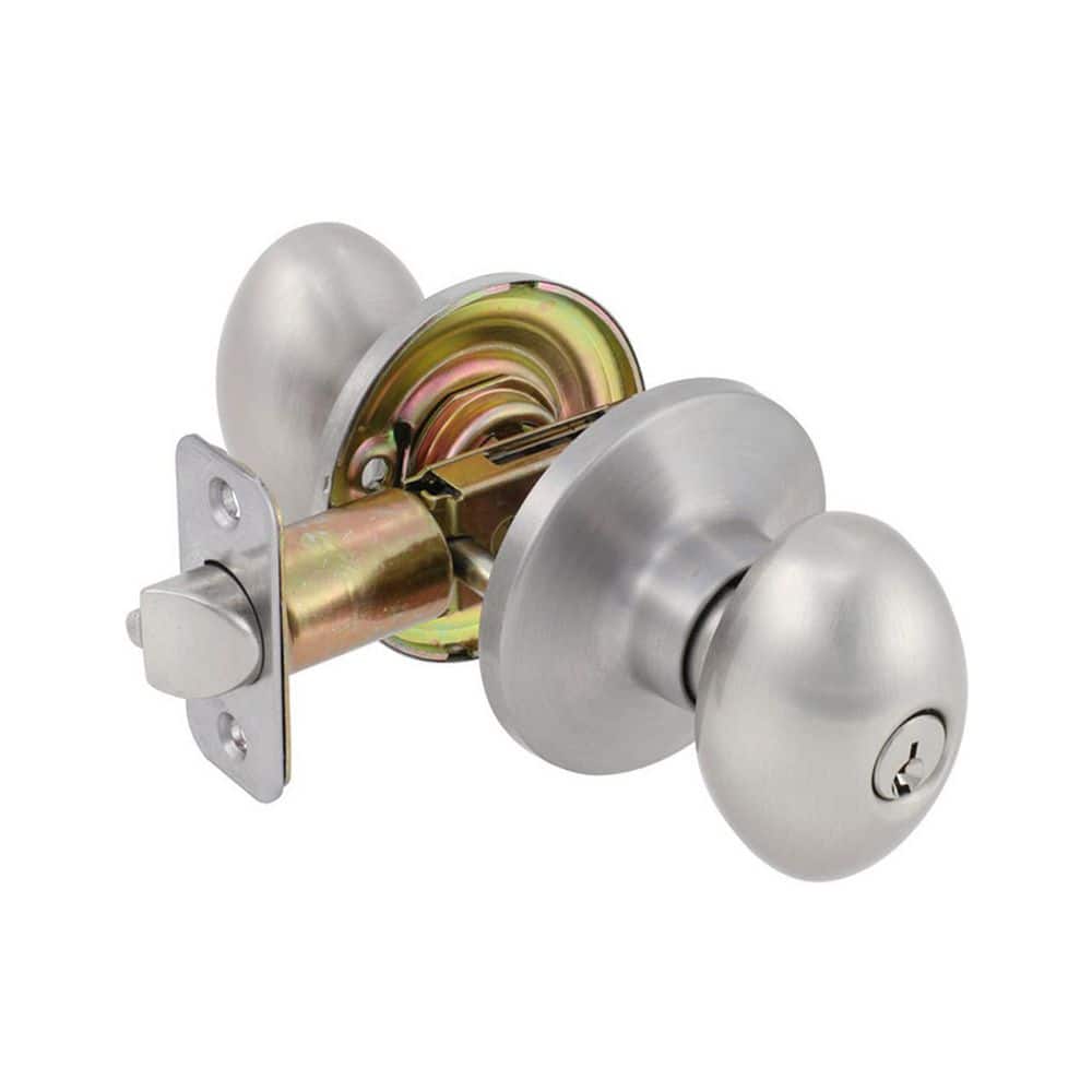 DELANEY HARDWARE Delaney Derby Entry Door Knob in Satin Nickel