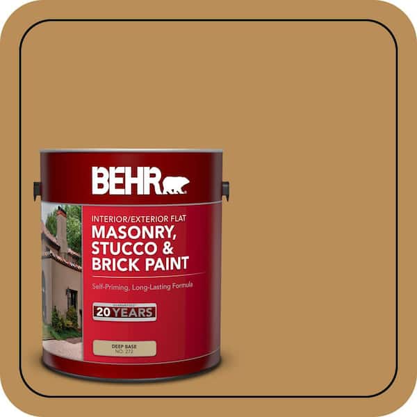 BEHR 1 gal. #PFC-30 Clay Terrace Flat Interior/Exterior Masonry, Stucco and Brick Paint (2)
