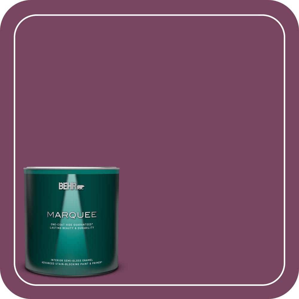 BEHR MARQUEE 1 qt. #690B-7 Plum Jam Semi-Gloss Enamel Interior Paint & Primer
