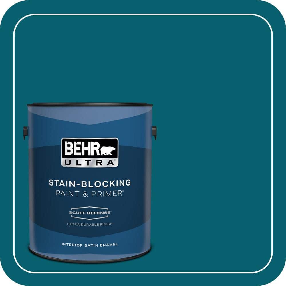 BEHR ULTRA 1 gal. #T16-04 Galapagos Extra Durable Satin Enamel Interior Paint & Primer