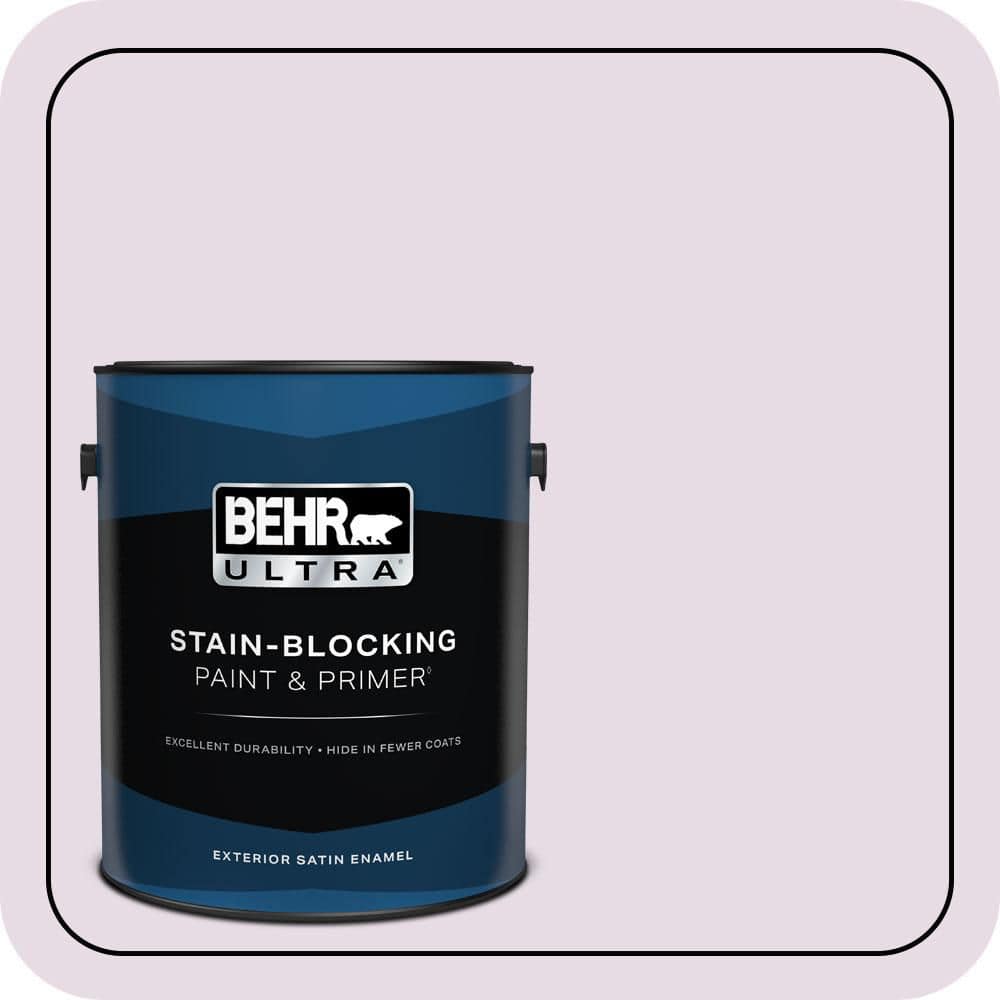 BEHR ULTRA 1 gal. #680E-2 Iced Mauve Satin Enamel Exterior Paint & Primer