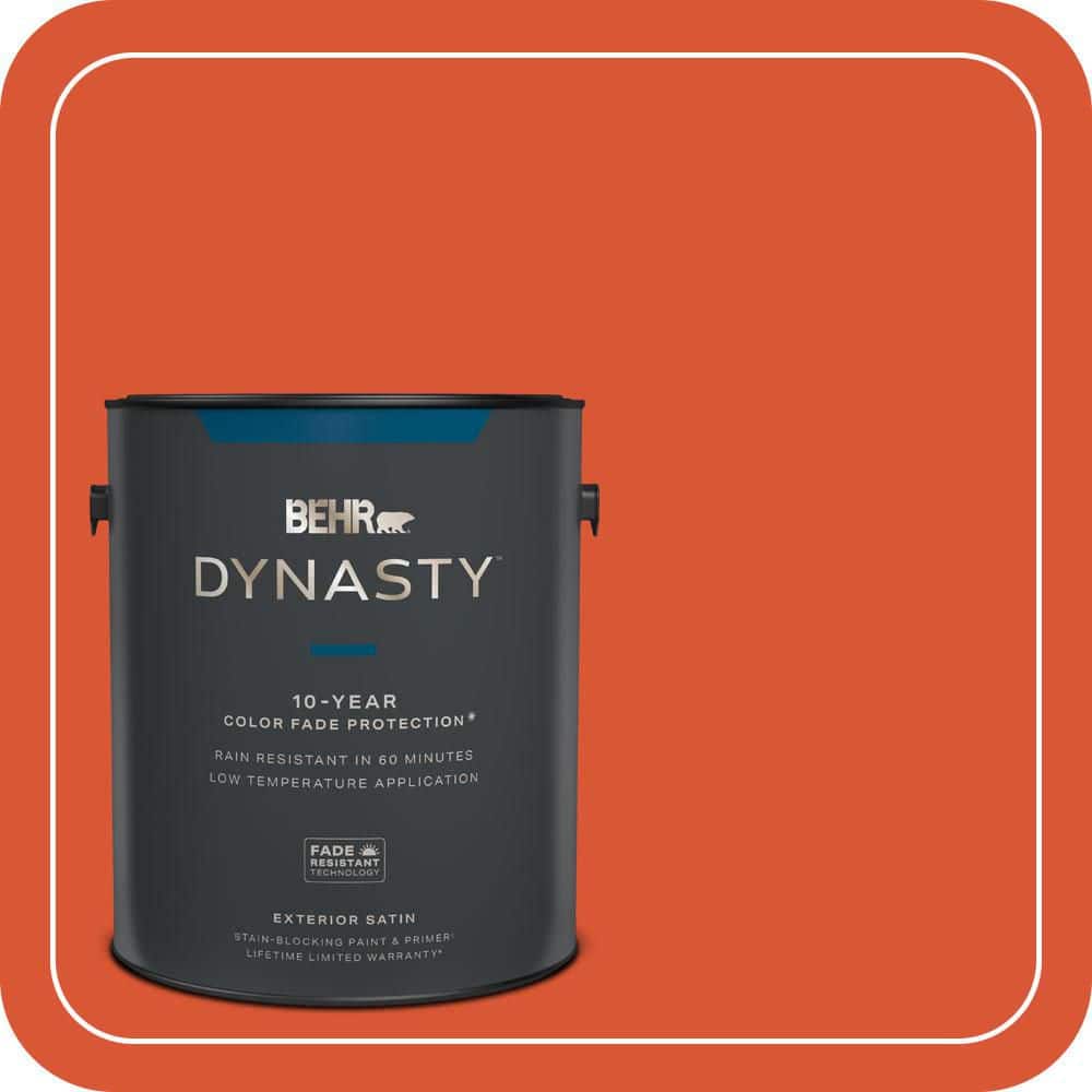 BEHR DYNASTY 1 gal. #P190-7 Inferno Satin Enamel Exterior Stain-Blocking Paint & Primer