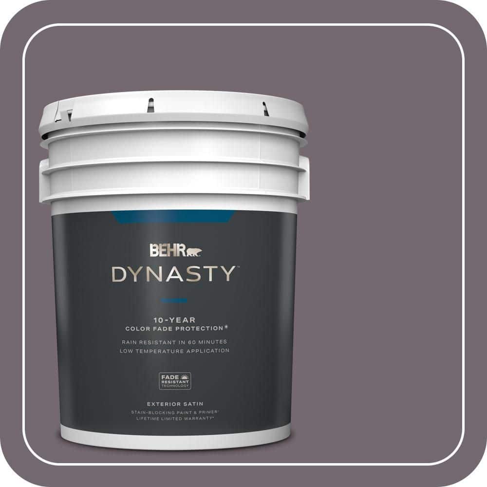 BEHR DYNASTY 5 gal. #MQ1-33 Sultry Smoke Satin Enamel Exterior Stain-Blocking Paint & Primer