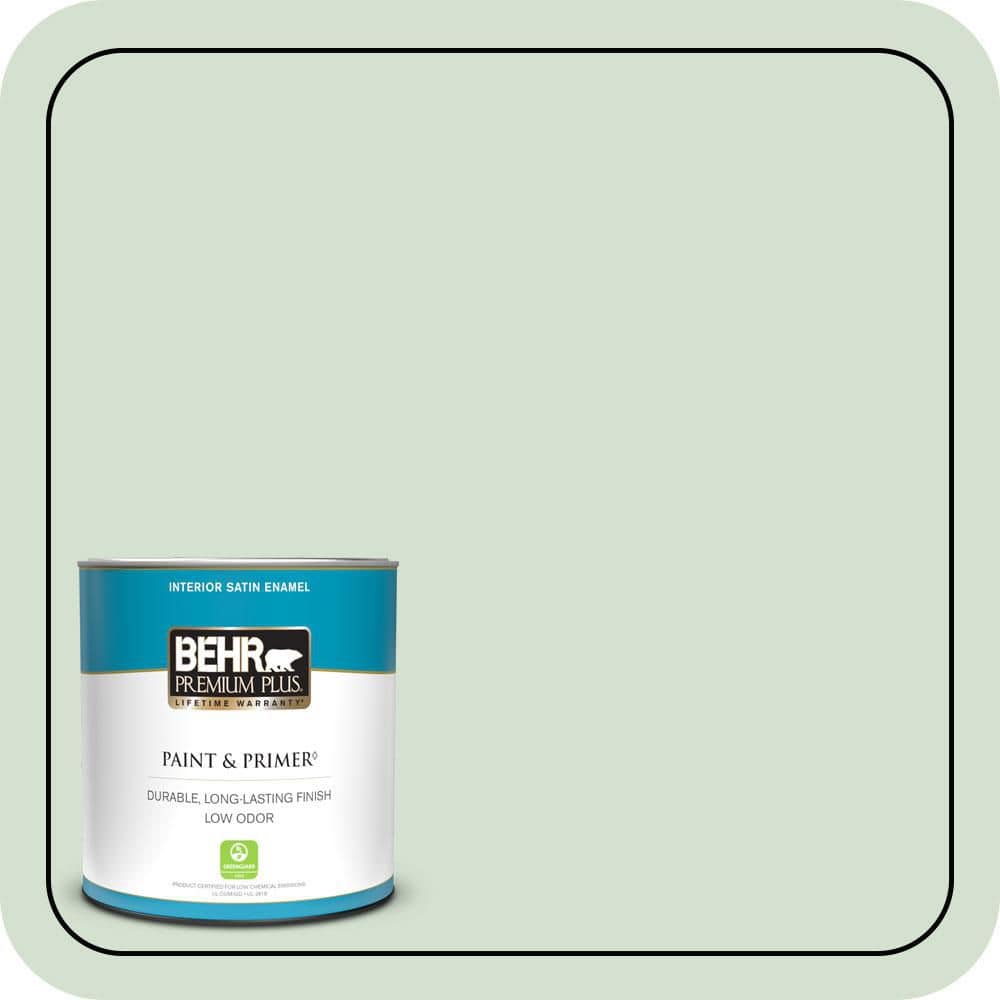 BEHR PREMIUM PLUS #S400-2 Comforting Green Enamel Low Odor & Primer (1)