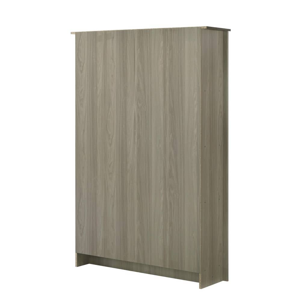 Tahanbath 47 in. W x 12.50 in. D x 70.50 in. H Oak Wood Freestanding Linen Cabinet with Doors and 8-Shelves in Oak (2)